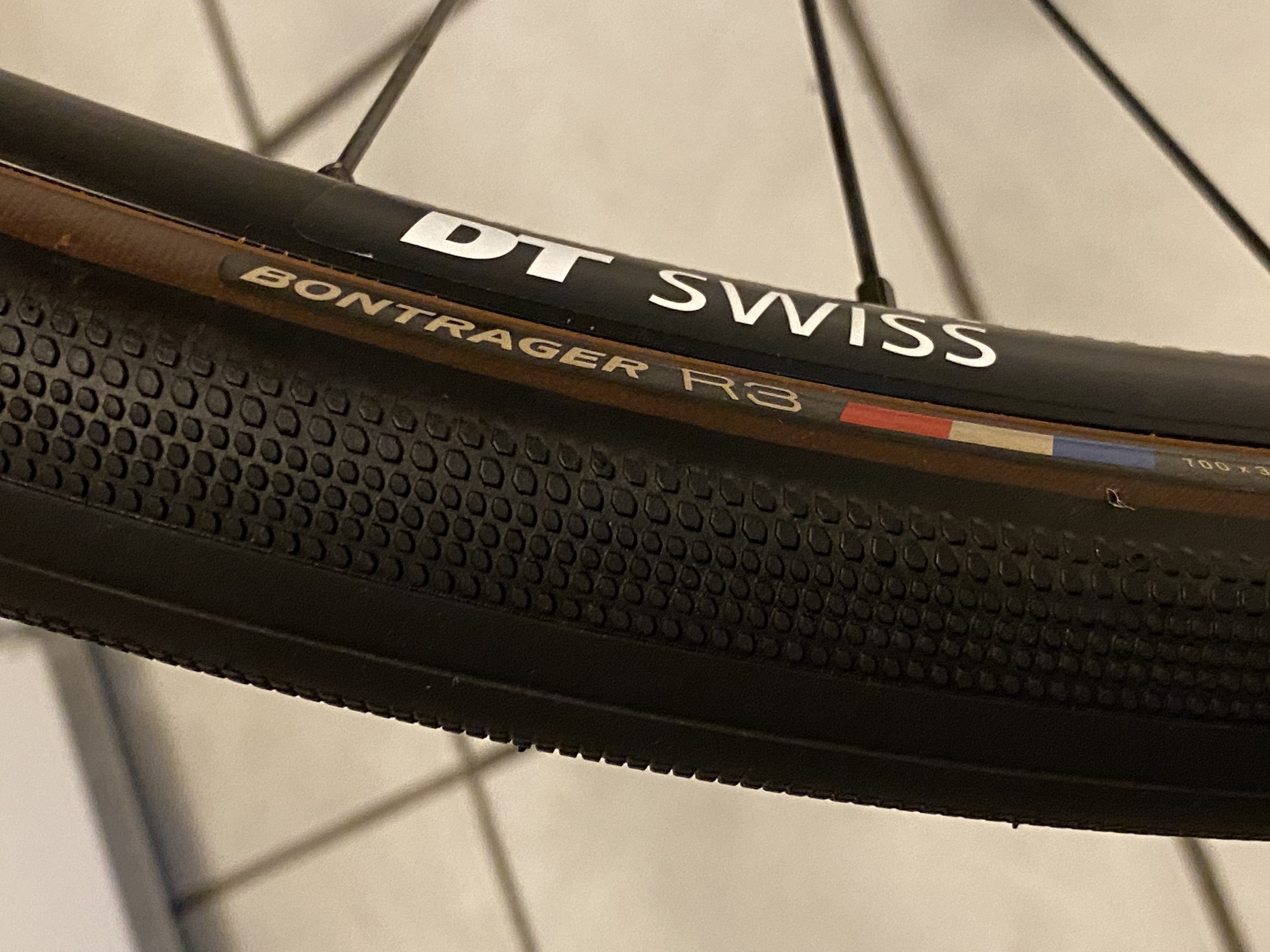 Bontrager R3 mounted on DT Swiss rim